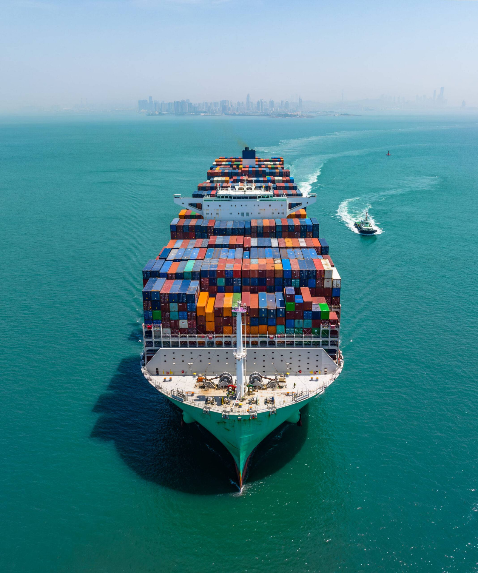 Container ship carrying British exports to the Gulf